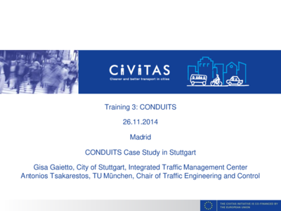 Training CONDUITS Case-study Stuttgart