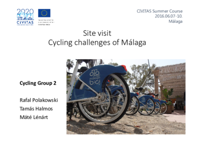 CIVITAS Summer Course - Presentation Local Challenge Cycling 2