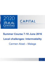 CIVITAS Summer Course - Presentation Local Challenge Introduction Intermodality Carmen ABAD