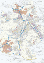 2MOVE2 Map of the recommended HGV network in Stuttgart