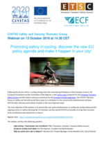 Promoting safety in cycling: discover the new EU policy agenda and make it happen in your city! AGENDA