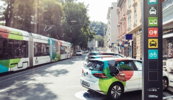 TIM shared mobility service in Hasnerplatz, Graz TIM shared mobility service in Hasnerplatz, Graz