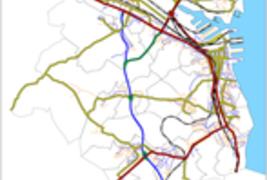 Road network in Gdynia