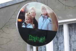 Development of the dialogue displays at the pedestrian crossings close to schools